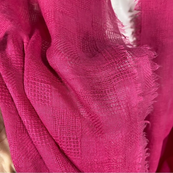 Free Press Hot Pink Frayed Edge Infinity Scarf - Picture 2 of 5